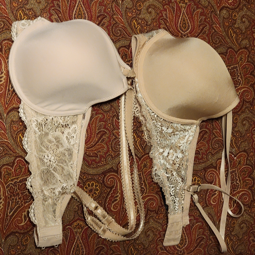Wacoal Cream Lace-Trim T-Shirt Bras Duo - Picture 3 of 5
